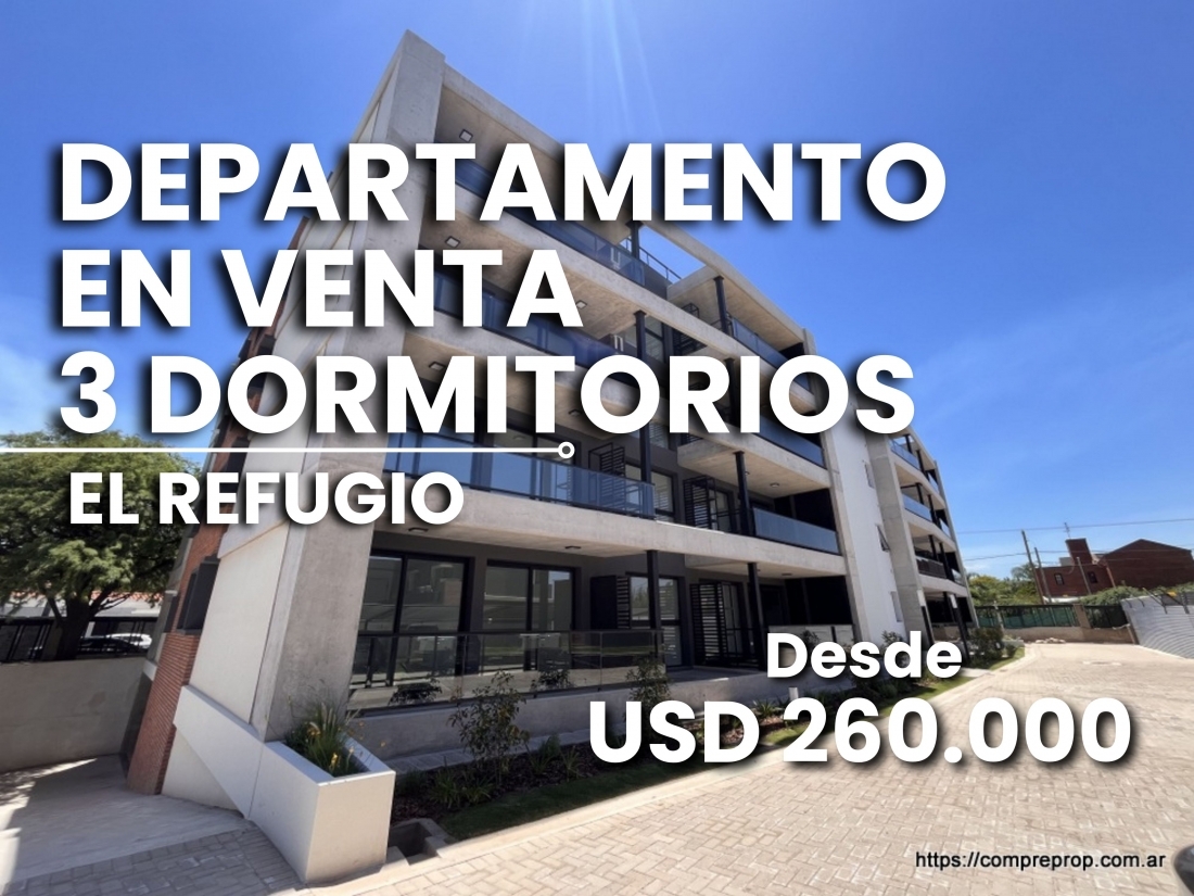 DEPARTAMENTO EN VENTA 3 DORMITORIOS ARGUELLO EL REFUGIO