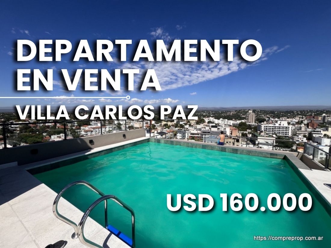 DEPARTAMENTO EN VENTA 3 DORMITORIOS VILLA CARLOS PAZ CON VISTAS