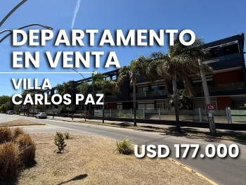 VILLA CARLOS PAZ DEPARTAMENTO EN VENTA 3 DORMITORIOS CON COCHERA
