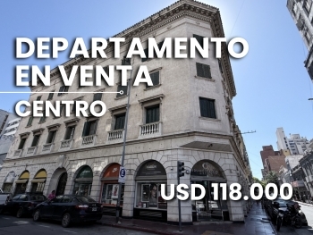 CENTRO DEPARTAMENTO EN VENTA 2 DORMITORIOS CON ESTILO FRANCES