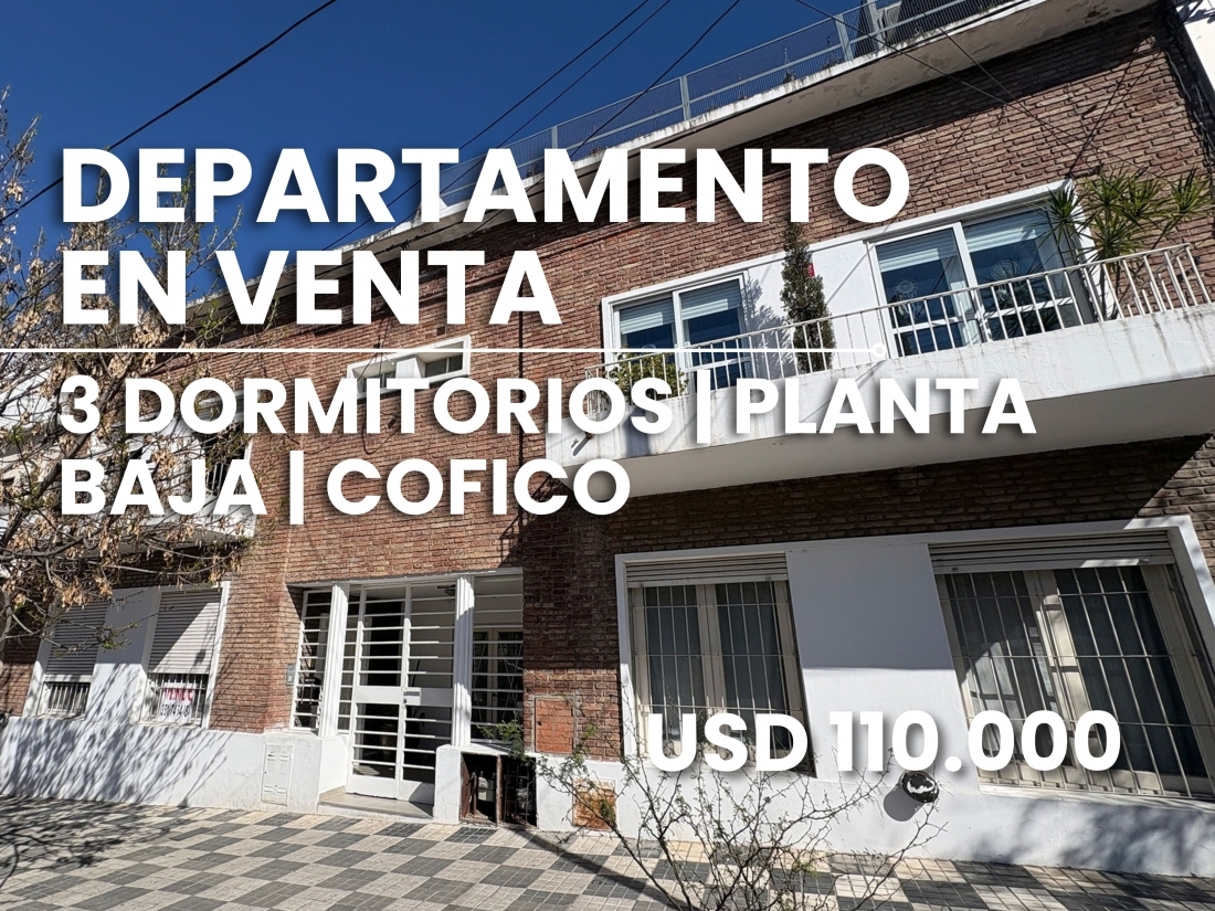 DEPARTAMENTO EN VENTA EN COFICO | PB - 3 DORMITORIOS + PATIO