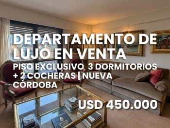 DEPARTAMENTO EN VENTA EN NUEVA C�RDOBA | PISO COMPLETO + 2 COCHERAS